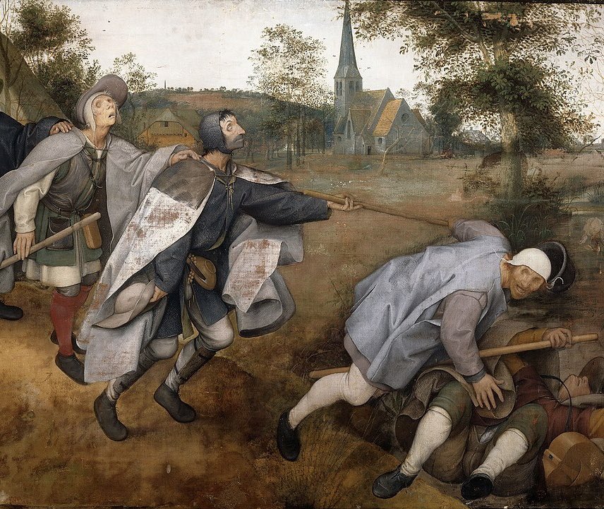 משל העיוורים, פיטר ברויגל האב, 1568, ויקיפדיה. להרחבה: דאר היום, 1.8.1926, ארכיון העיתונות