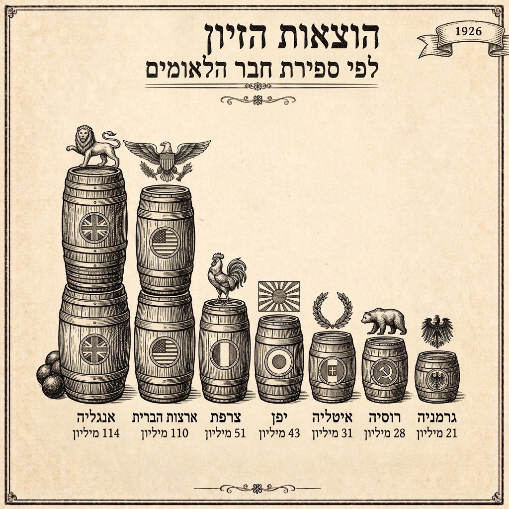 דבר, 13.08.1926, ארכיון העיתונות. האינפוגרפיקה נערכה בעזרת AI.