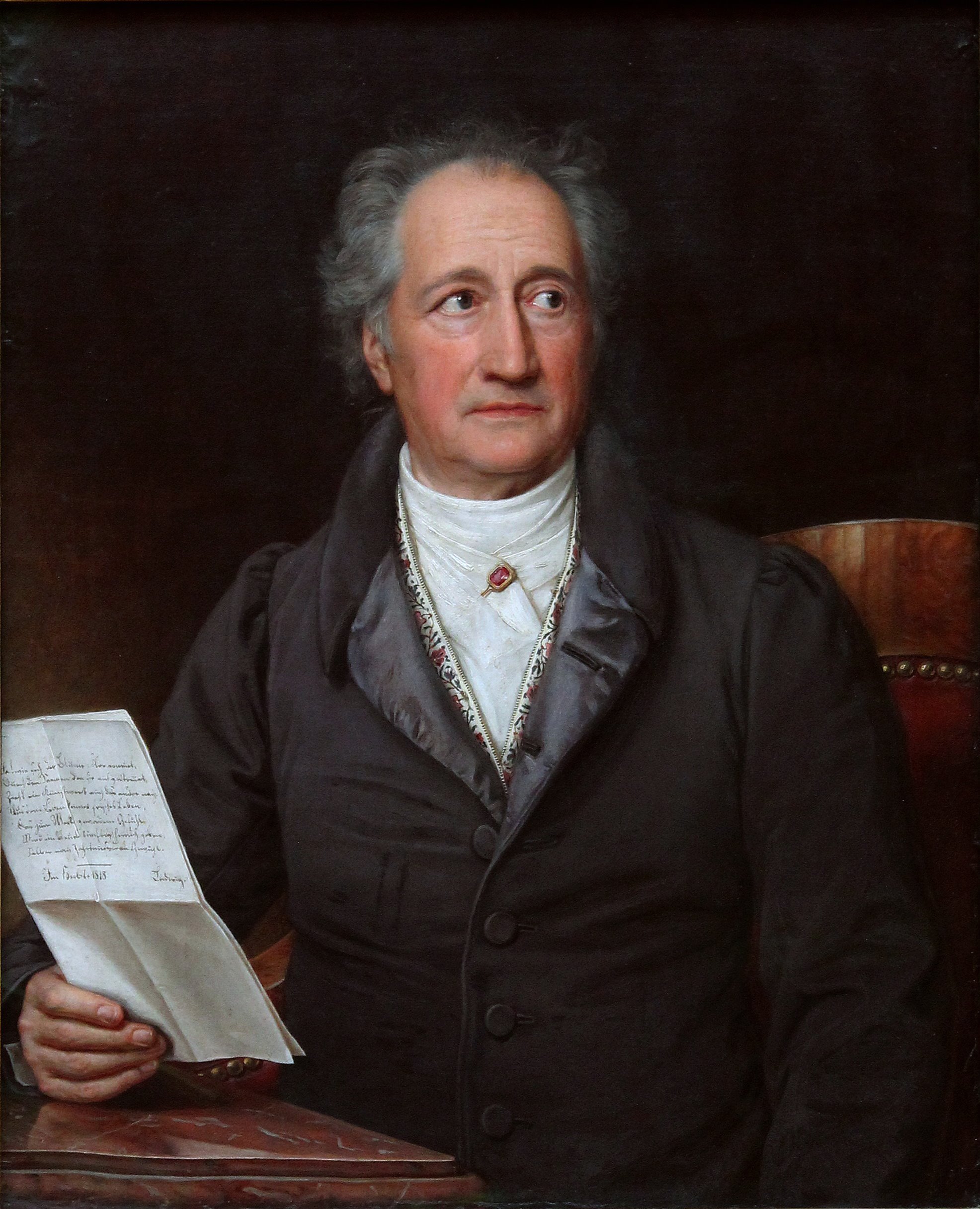גתה, ציור מאת יוזף קרל שטילר, 1828; ויקיפדיה.
דאר היום, ארכיון העיתונות.
