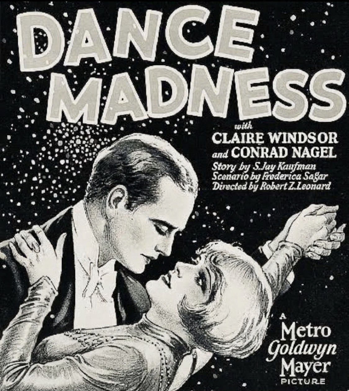 בתמונה: כרזת הסרט האמריקאי Dance Madness, 1926, ויקיפדיה. | מקור הידיעה: דאר היום, 26.09.1926, ארכיון העיתונות
